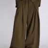 Darted Trousers with Turn-Up Waist