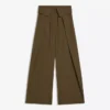 Darted Trousers with Turn-Up Waist