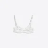 Dotted Mesh Bra with Underwire