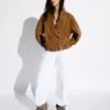 Double-Breasted Leather Suede Jacket – Jackets and Trench Double-Breasted Leather Suede Jacket – Jackets and Trench