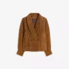 Double-Breasted Leather Suede Jacket – Jackets and Trench Double-Breasted Leather Suede Jacket – Jackets and Trench