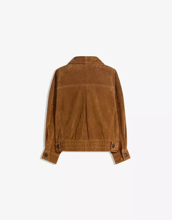 Double-Breasted Leather Suede Jacket – Jackets and Trench Double-Breasted Leather Suede Jacket – Jackets and Trench