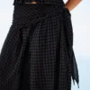 Drop Crotch Pants with Scarf Drop Crotch Pants with Scarf