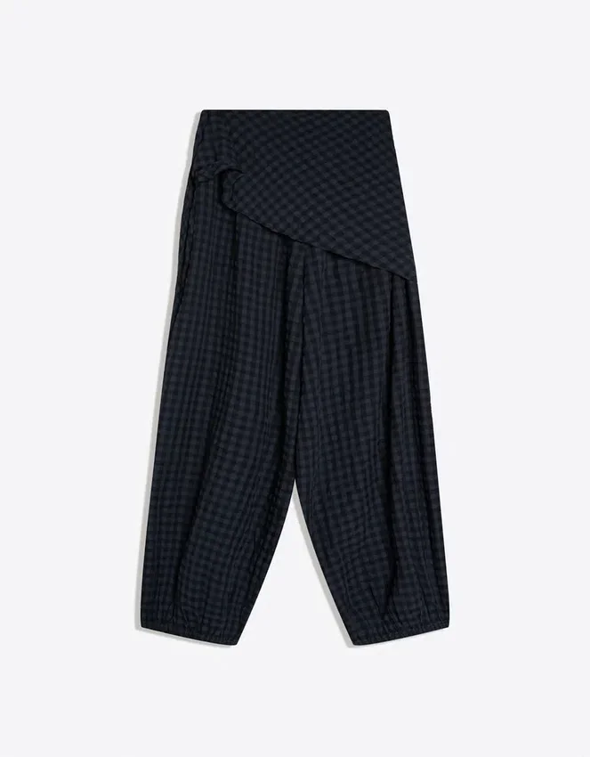 Drop Crotch Pants with Scarf Drop Crotch Pants with Scarf