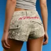 Ed Hardy X Bershka Embroidered Shorts – Women