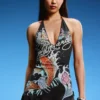 Ed Hardy X Bershka Halter Mini Dress Ed Hardy X Bershka Halter Mini Dress