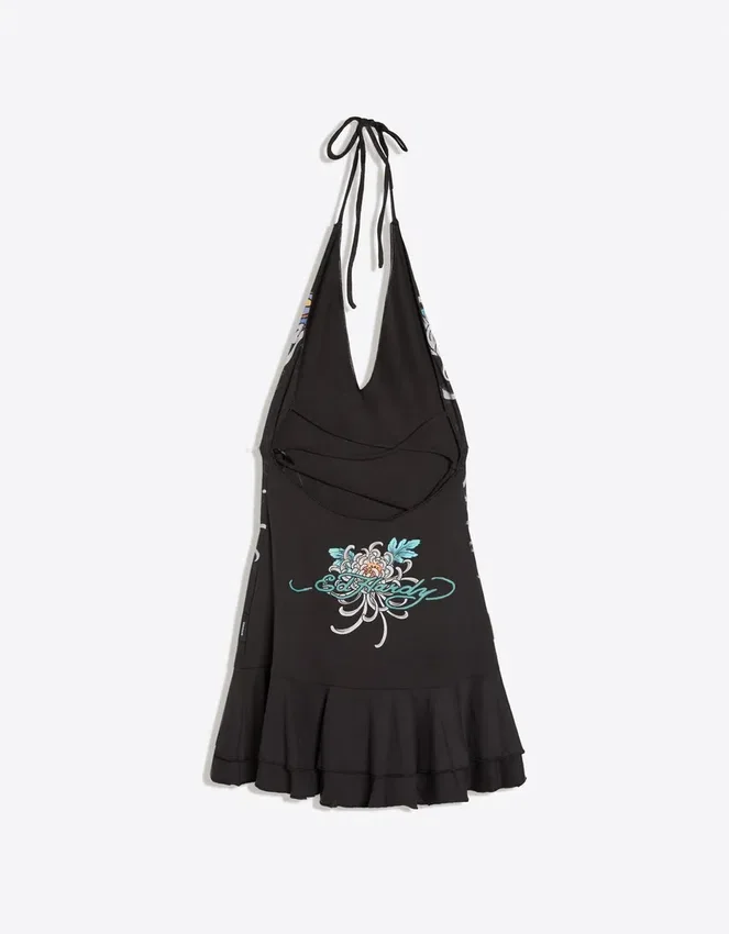 Ed Hardy X Bershka Halter Mini Dress Ed Hardy X Bershka Halter Mini Dress