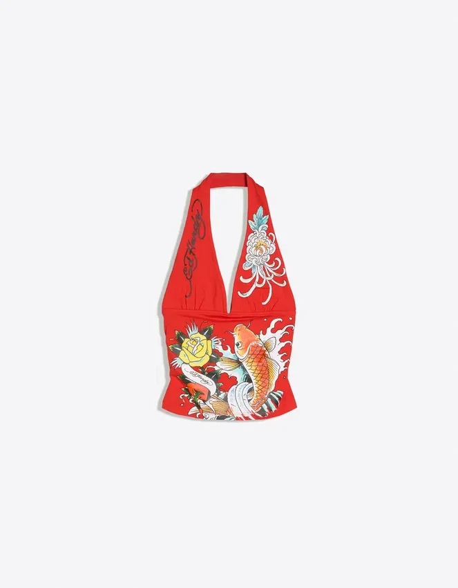 Ed Hardy X Bershka Halter Top Ed Hardy X Bershka Halter Top