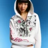 Ed Hardy X Bershka Print Hoodie – Women