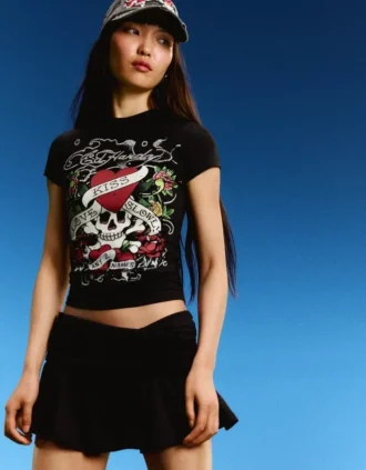 Ed Hardy X Bershka Short Sleeve Print T-Shirt