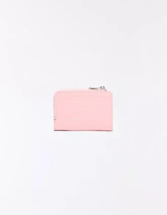 Embossed Faux-Patent-Finish Animal Print Purse