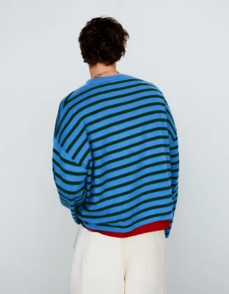 Embroidered Striped Boxy Fit Sweater – Sweaters and Cardigans
