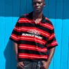 Embroidered Striped Short Sleeve Polo Shirt – T-Shirts and Polo Shirts Embroidered Striped Short Sleeve Polo Shirt – T-Shirts and Polo Shirts