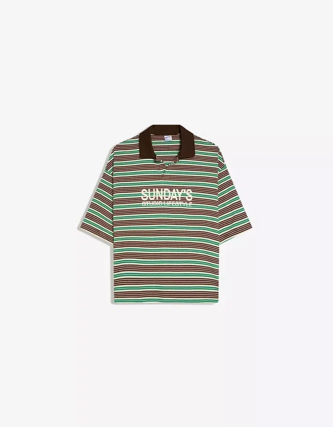 Embroidered Striped Short Sleeve Polo Shirt – T-Shirts and Polo Shirts Embroidered Striped Short Sleeve Polo Shirt – T-Shirts and Polo Shirts