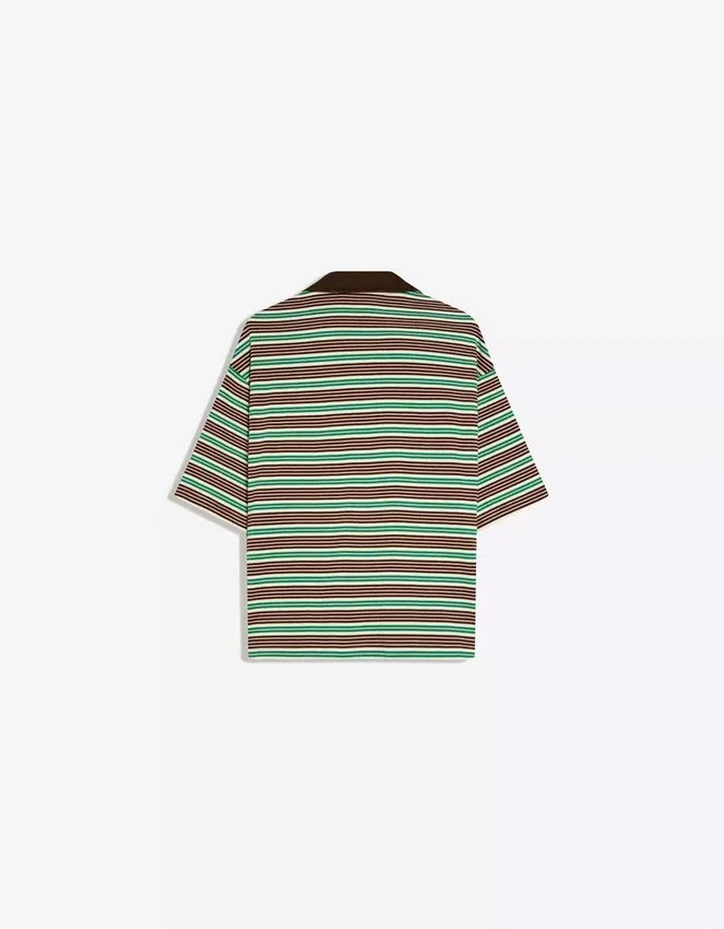 Embroidered Striped Short Sleeve Polo Shirt – T-Shirts and Polo Shirts Embroidered Striped Short Sleeve Polo Shirt – T-Shirts and Polo Shirts