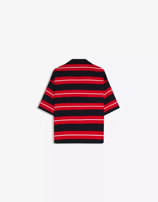 Embroidered Striped Short Sleeve Polo Shirt – T-Shirts and Polo Shirts Embroidered Striped Short Sleeve Polo Shirt – T-Shirts and Polo Shirts