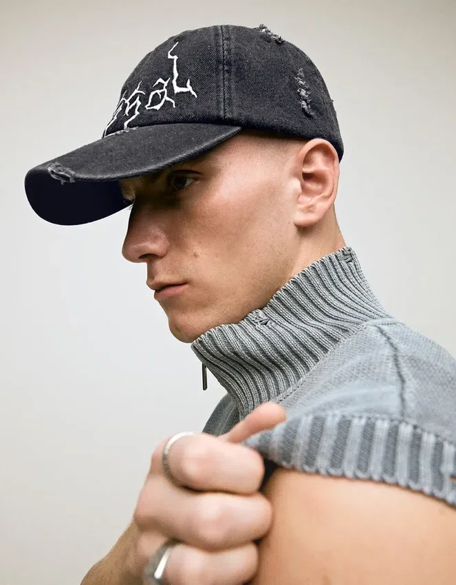Faded-Effect Denim Cap – Accessories Faded-Effect Denim Cap – Accessories