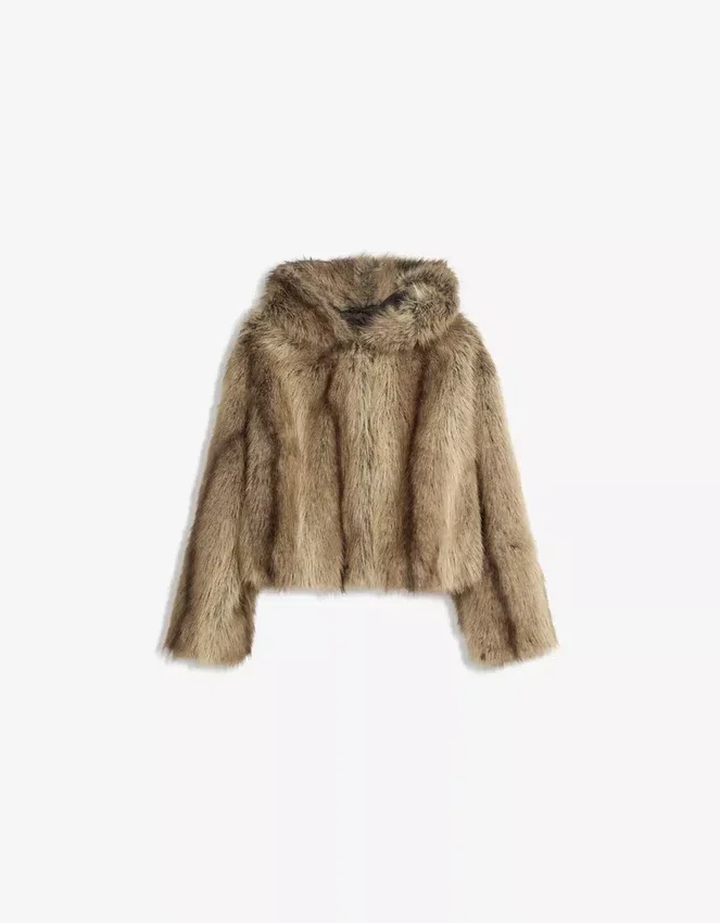 Faux Fur Hooded Jacket Faux Fur Hooded Jacket