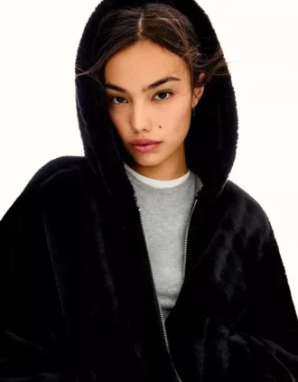 Faux Fur Hooded Jacket – Jackets and Trench