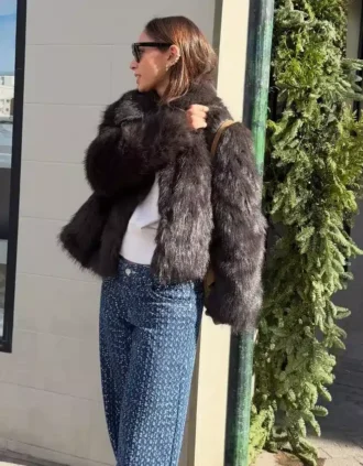 Faux Fur Lapel Jacket – #Bershkastyle – Women