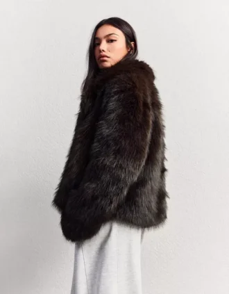 Faux Fur Lapel Jacket – Jackets and Trench – Women