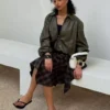 Faux Leather Balloon Jacket Faux Leather Balloon Jacket