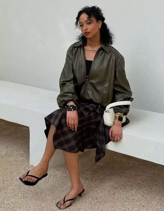 Faux Leather Balloon Jacket Faux Leather Balloon Jacket