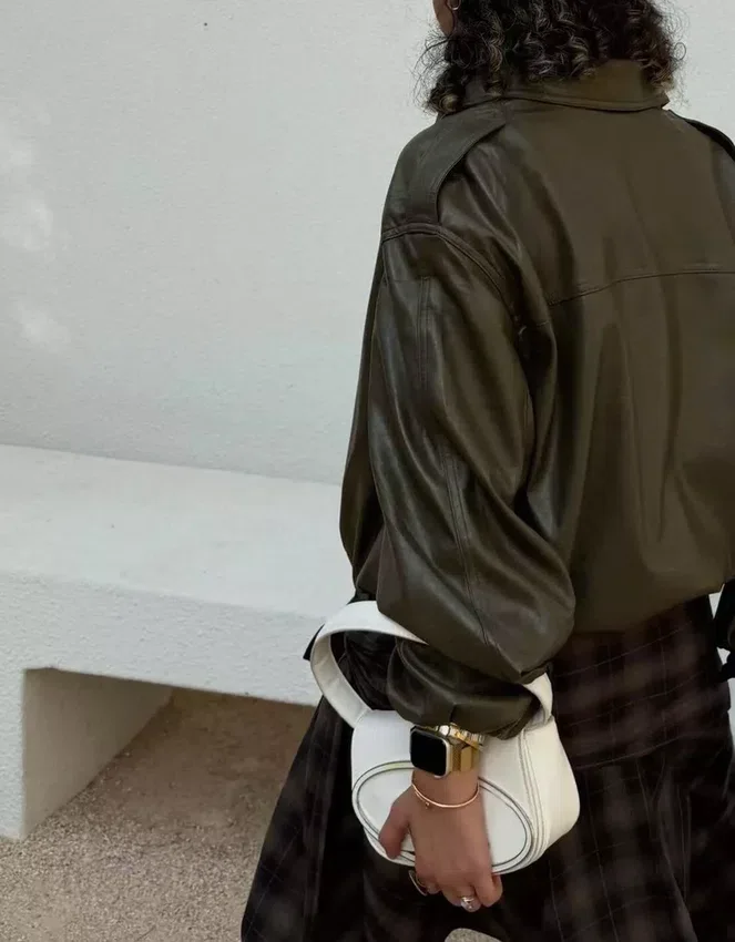 Faux Leather Balloon Jacket Faux Leather Balloon Jacket