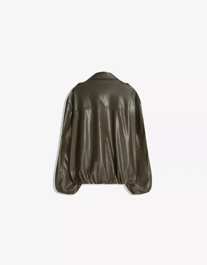 Faux Leather Balloon Jacket Faux Leather Balloon Jacket