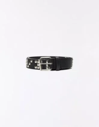 Faux Leather Belt with Studs – Accessories – Men