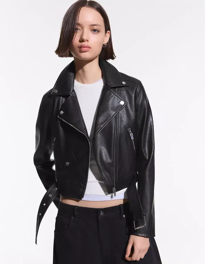 Faux Leather Biker Jacket – Jackets and Trench Faux Leather Biker Jacket – Jackets and Trench