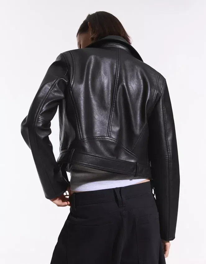 Faux Leather Biker Jacket – Jackets and Trench Faux Leather Biker Jacket – Jackets and Trench