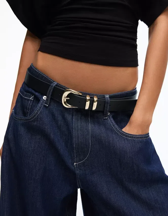 Faux Leather Buckle Belt – Accessories Faux Leather Buckle Belt – Accessories