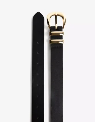 Faux Leather Buckle Belt – Accessories