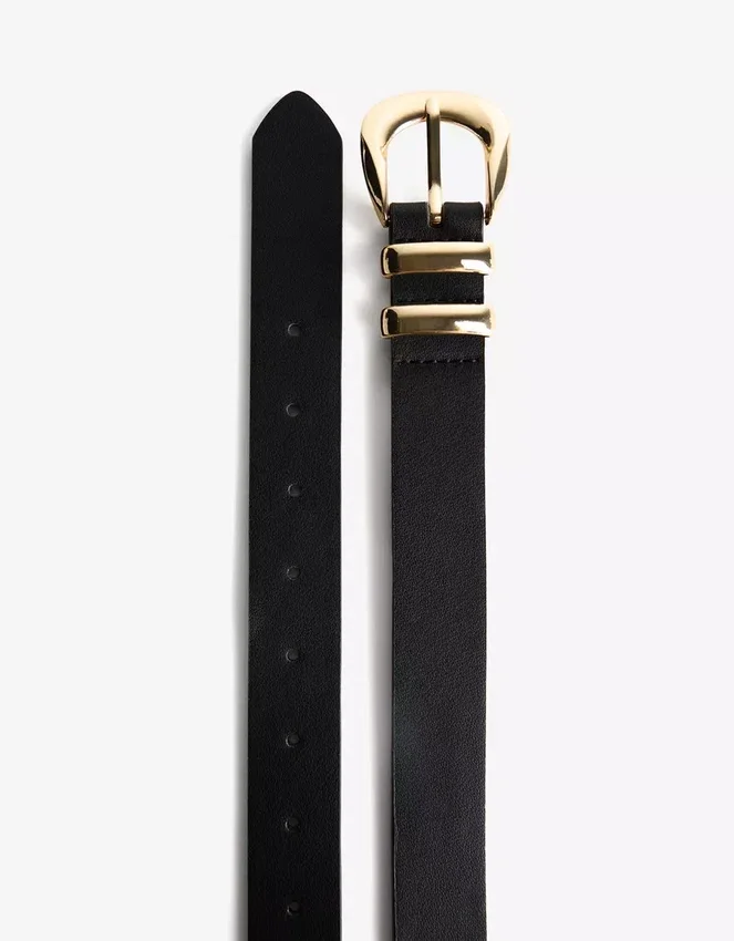 Faux Leather Buckle Belt – Accessories Faux Leather Buckle Belt – Accessories