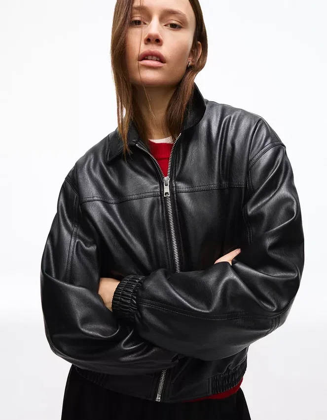 Faux Leather Jacket – Jackets and Trench Faux Leather Jacket – Jackets and Trench