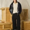 Faux Leather Jacket with Hood – Jackets Faux Leather Jacket with Hood – Jackets
