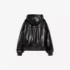 Faux Leather Jacket with Hood – Jackets Faux Leather Jacket with Hood – Jackets