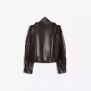 Faux Leather Pleated Jacket Faux Leather Pleated Jacket