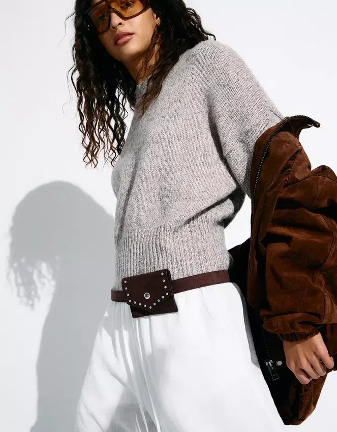 Faux Suede Belt with Pocket Faux Suede Belt with Pocket