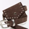 Faux Suede Belt with Pocket Faux Suede Belt with Pocket