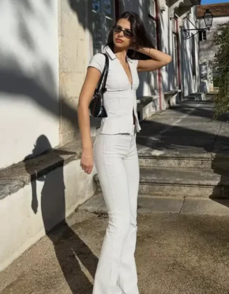 Flared Bengaline Trousers