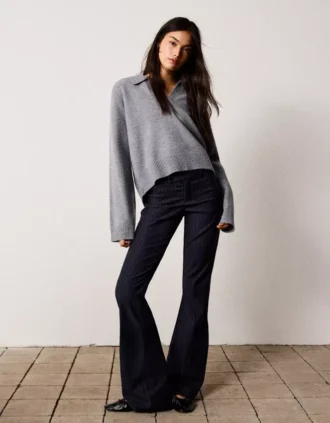 Flared Bengaline Trousers – Pants
