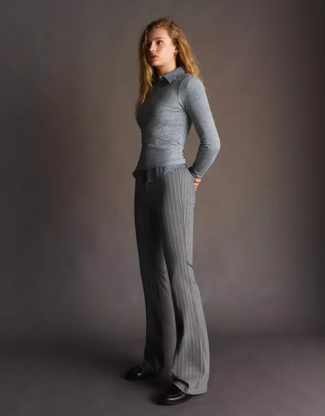 Flared Bengaline Trousers – Pants Flared Bengaline Trousers – Pants
