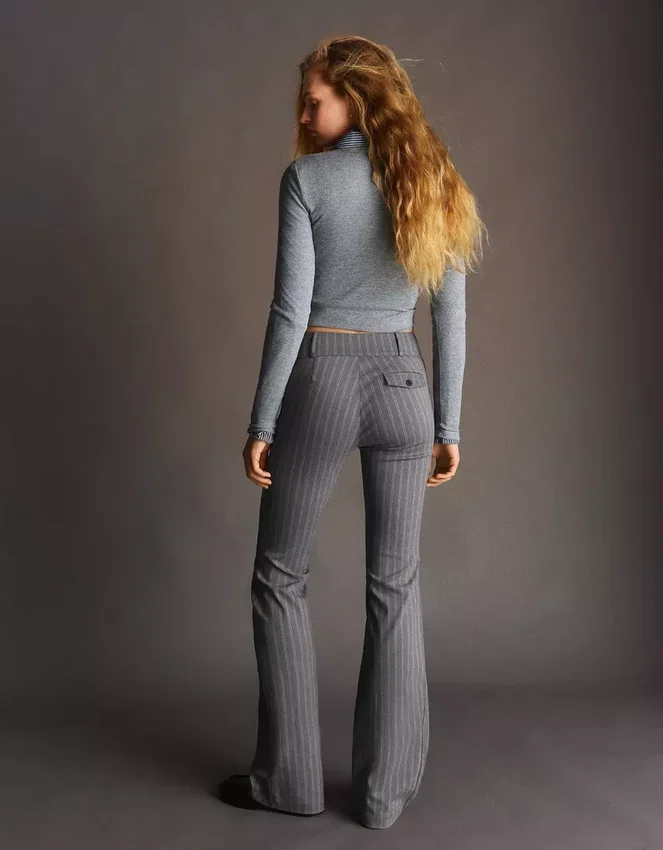 Flared Bengaline Trousers – Pants Flared Bengaline Trousers – Pants