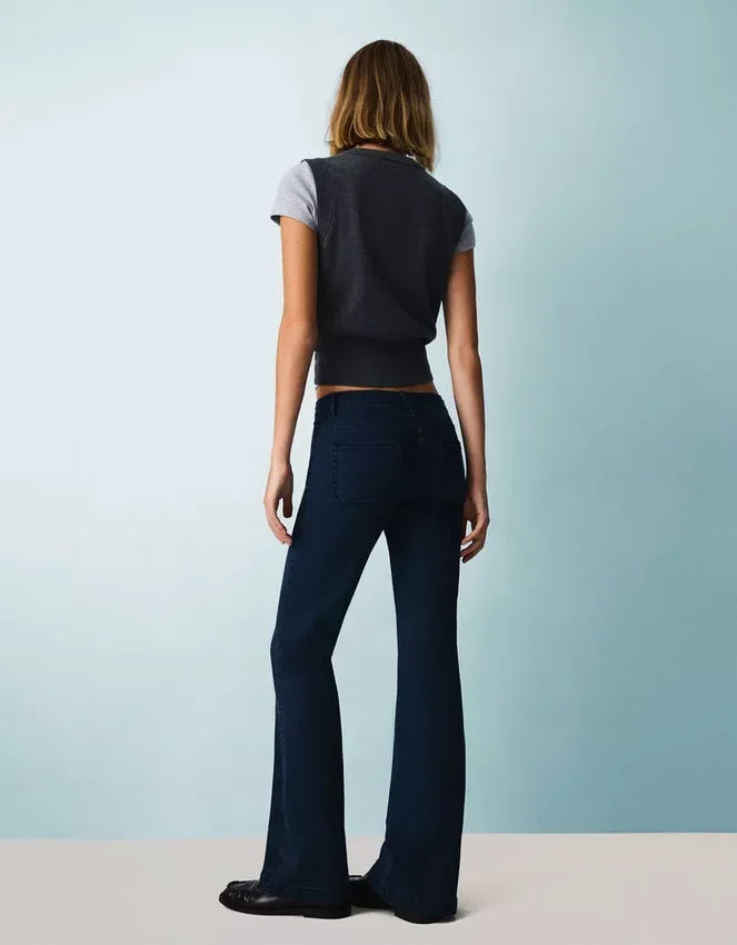 Flared Pants with Pocket Flaps – Pants Flared Pants with Pocket Flaps – Pants
