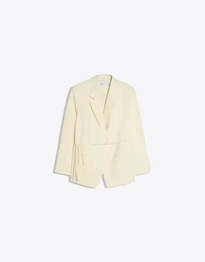 Flowing Blazer with Drawstring – Jackets and Trench Flowing Blazer with Drawstring – Jackets and Trench