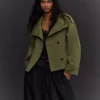 Funnel Neck Trench Jacket – Jackets and Trench Funnel Neck Trench Jacket – Jackets and Trench