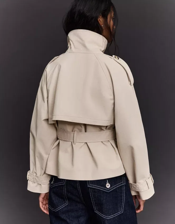 Funnel Neck Trench Jacket – Jackets and Trench Funnel Neck Trench Jacket – Jackets and Trench