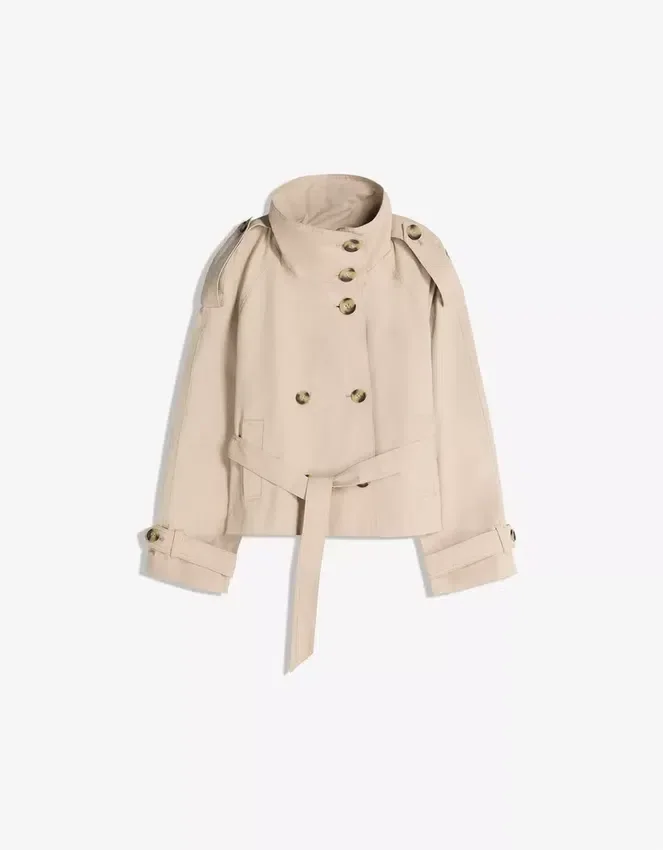 Funnel Neck Trench Jacket Funnel Neck Trench Jacket